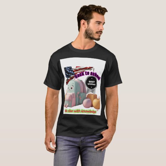 terug naar school t-shirt (Voorkant volledig)