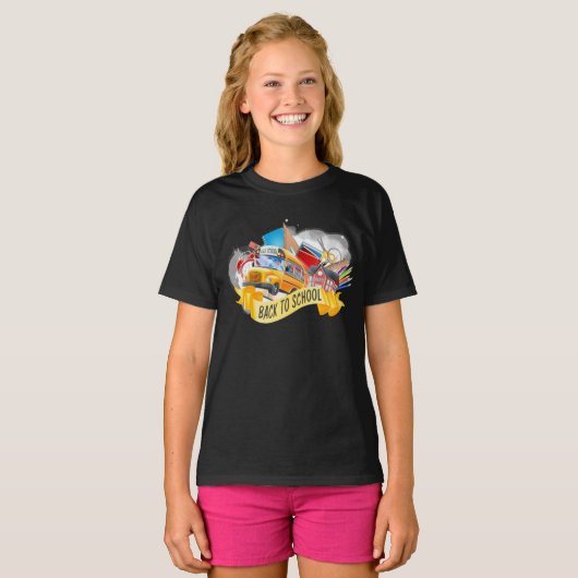 Terug naar school T-Shirt (Voorkant volledig)