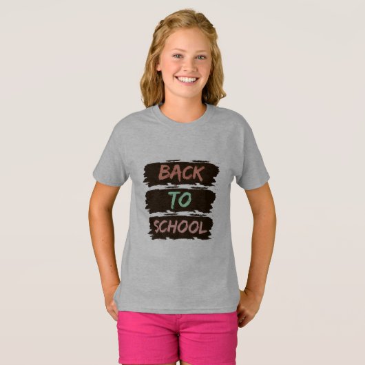 Terug naar school t-shirt (Voorkant volledig)
