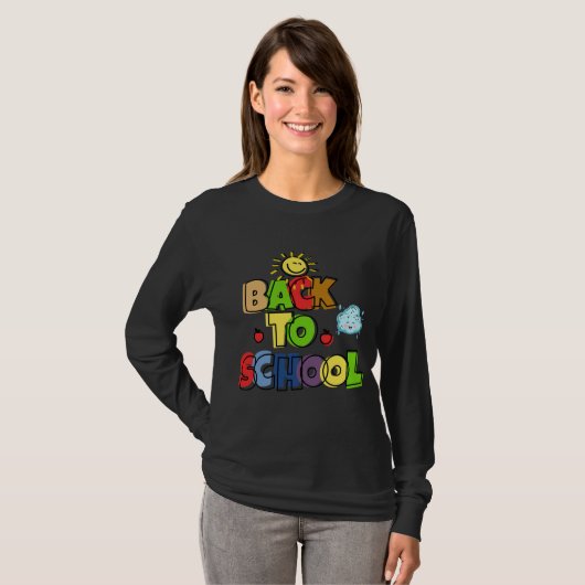 Terug naar school t-shirt (Voorkant volledig)