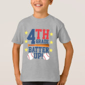 Terug naar School T-shirt | 4e klas beslag omhoog (Voorkant)