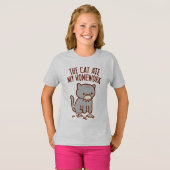 Terug naar school T-shirt - "DE KAT AT MIJN HUISWE (Voorkant volledig)