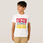 Terug naar School T-shirt | Fifth Grade Squad T-sh (Voorkant volledig)