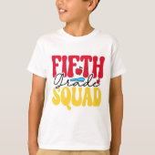 Terug naar School T-shirt | Fifth Grade Squad T-sh (Voorkant)