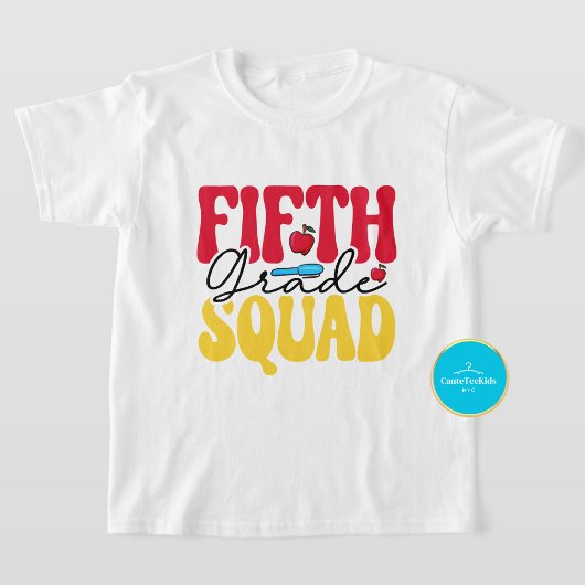 Terug naar School T-shirt | Fifth Grade Squad T-sh