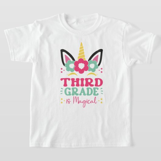 Terug naar school T-shirt | Hallo Derde rang eenho (Laagn)