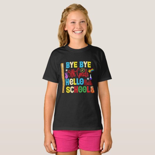 Terug naar School T-shirt hallo | Middelbare schoo (Voorkant volledig)