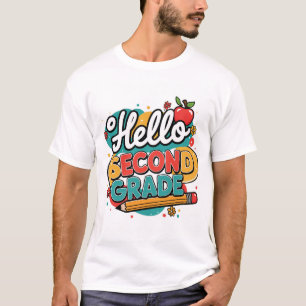 Terug naar School T-shirt hallo   T-shirt van twee