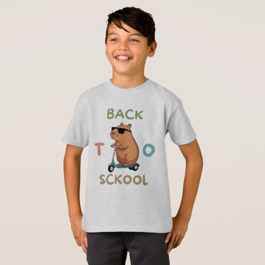 Terug naar school T-shirt met het Wonder Beer (Voorkant volledig)