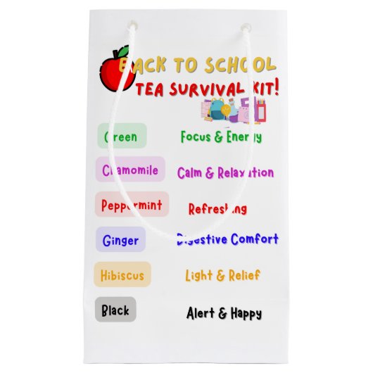 Terug naar School Tea Survival Kit Klein Cadeauzakje (Voorkant)