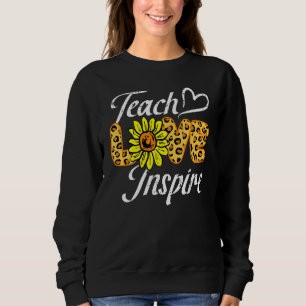 Terug naar School Teach Love Inspire Sunflower Leo Trui