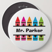 Terug naar School Teacher Button (Voorkant /achterkant)