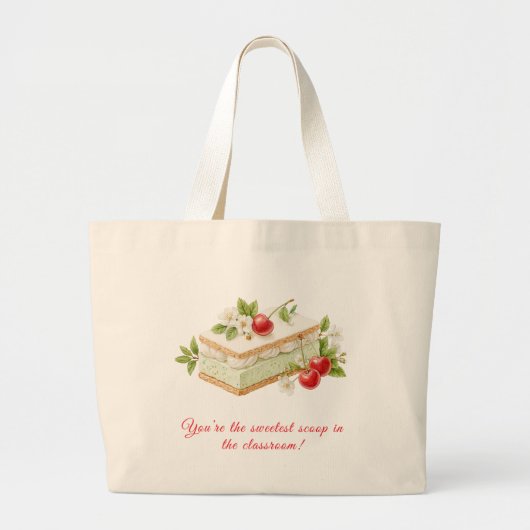 Terug naar School Teacher Gift - Gepersonaliseerd Grote Tote Bag (Voorkant)