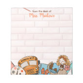 Terug naar School Teacher Gift Gepersonaliseerd Notitieblok (Voorkant)