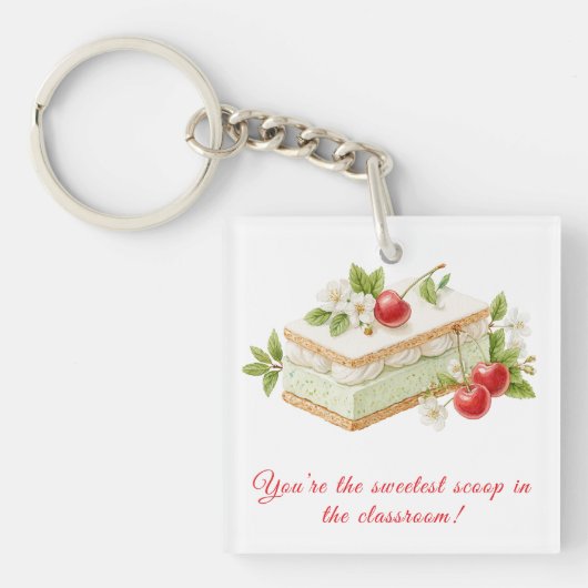 Terug naar School Teacher Gift - Gepersonaliseerd Sleutelhanger (voorkant)
