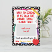 Terug naar School Teacher Gift Kaart Houder (Staand voorkant)