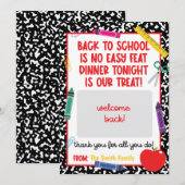 Terug naar School Teacher Gift Kaart Houder (Voorkant / Achterkant)