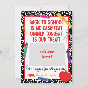 Terug naar School Teacher Gift Kaart Houder