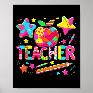 Terug naar School Teacher Life Inspirerend Teach L Poster