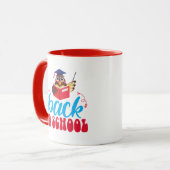 Terug naar School Teacher Uil Koffie Mok (Voorkant links)