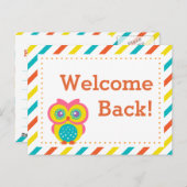 Terug naar School Teacher's Briefkaart - Uil Theme (Voorkant / Achterkant)