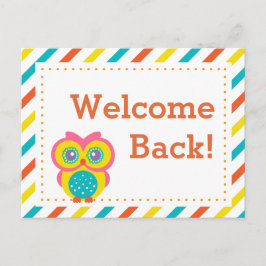 Terug naar School Teacher's Briefkaart - Uil Theme