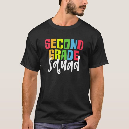Terug naar school team 2e klas squad student t-shirt (Voorkant)
