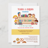 Terug naar School Tears and Cheers Uitnodiging (Voorkant)