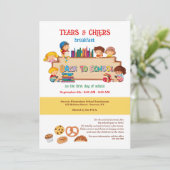 Terug naar School Tears and Cheers Uitnodiging (Staand voorkant)