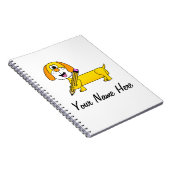 Terug naar school Teckel Hond Leraar Custom Notitieboek (Rechterzijde)