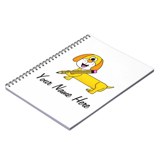 Terug naar school Teckel Hond Leraar Custom Notitieboek (Linkerzijde)