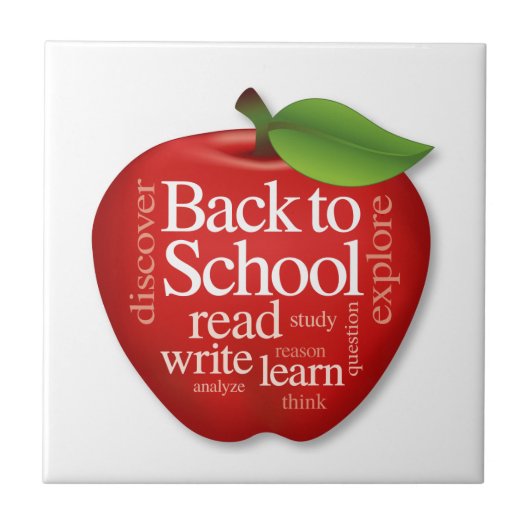 Terug naar School Tegeltje (Voorkant)