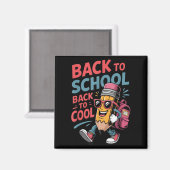 Terug naar school Terug naar Cool Pencil Backpack  Magneet (Voorkant / Achterkant)