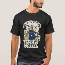 Terug naar school, terug naar koffie Retro leraren T-shirt
