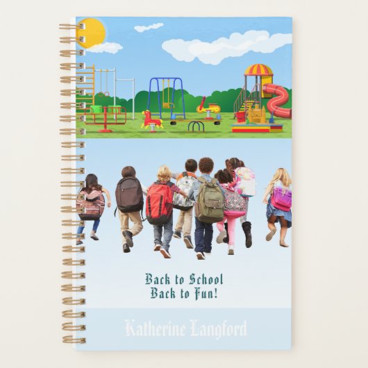 Terug naar school terug naar plezier planner (Voorkant)