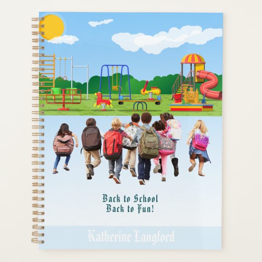 Terug naar school terug naar plezier planner (Voorkant)