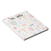 Terug naar school thema gepersonaliseerd notitieblok (Schuin)