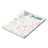 Terug naar school thema to-do lijst notitieblok (Linkerzijde)