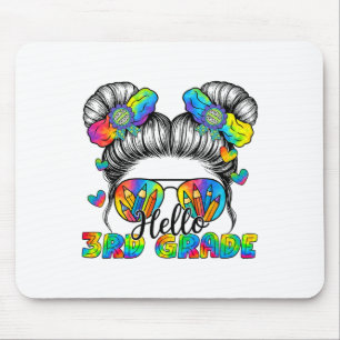 Terug Naar School Tie Dye Hallo 3e Klas Rommelige  Muismat