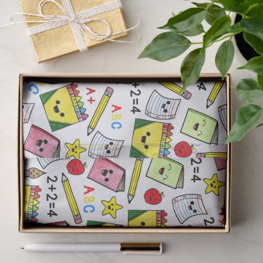 Terug naar school tissuepapier (Geschenk)