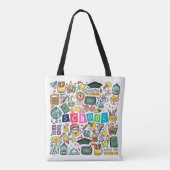 Terug naar school tote bag (Achterkant)