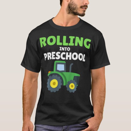 Terug Naar School Tractor Bouw Eerste Dag Van P T-shirt (Voorkant)