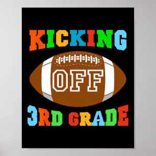 Terug naar school trappen af 3e klas voetbal kinde poster