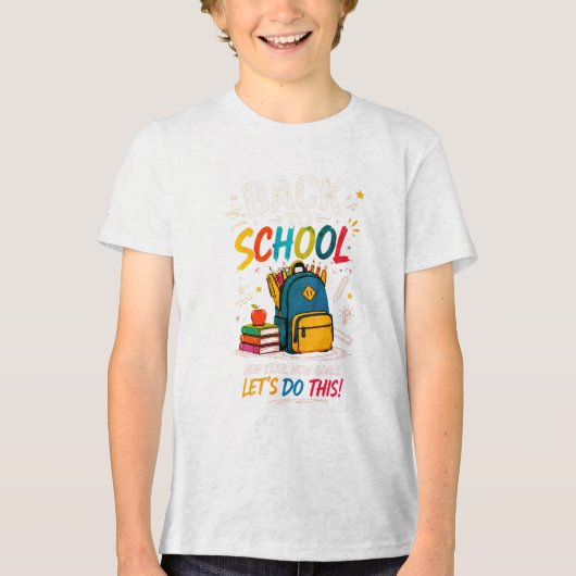 Terug naar school Tri-Blend shirt (Voorkant)