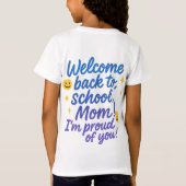 Terug naar school Trots mama T-shirt (Achterkant)