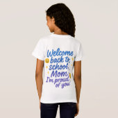 Terug naar school Trots mama T-shirt (Achterkant volledig)