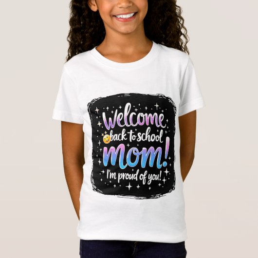Terug naar school Trots mama T-shirt (Voorkant)