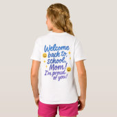 Terug naar school Trots mama T-shirt (Achterkant volledig)