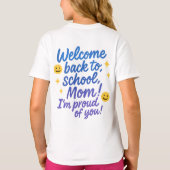 Terug naar school Trots mama T-shirt (Achterkant)