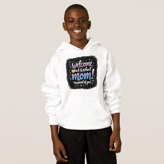 Terug naar school Trotse moeder - Hoodie (Voorkant volledig)